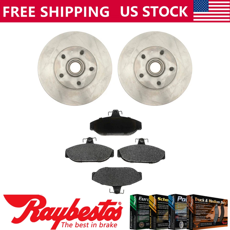 前套件制动转子和轮毂及金属刹车片适用于 1985 - 1990 年沃尔沃 760 — 第 1/4 张图片