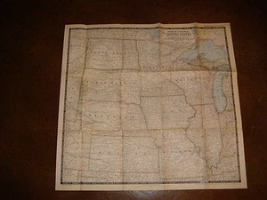 1948 National Geographic Map, North Central United States, 41” x 23”, VG, S1857 - Bild 1 von 1