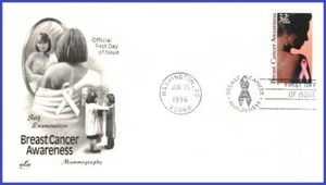 USA3 #3081 U/A ARTCRAFT FDC consapevolezza del cancro al seno - Foto 1 di 1