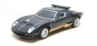 UCC Kyosho 1/72 LAMBORGHINI MIURA JOTA SVR BLACK diecast car model - Image 1 of 4