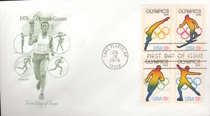 FDC Block of 4 1976 - Scott# 1695-98 - Juegos Olímpicos - Artmaster - Imagen 1 de 1