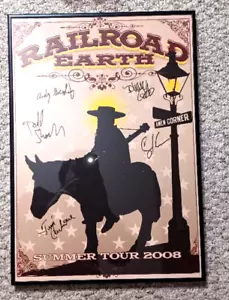 RAILROAD EARTH BAND SIGNIERT AMEN CORNER 2008 KONZERTPLAKAT! Professionell gerahmt - Bild 1 von 2