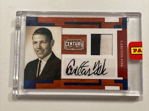 2010 Panini Century Collection CARLTON FISK Auto Game Used Patch SSP #’D 3/10 🔥