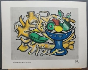 Fernand Leger Vintage Print of a Color Aquatint "Still Life With Fruit" 1952 - Picture 1 of 5