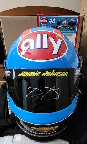 2020 JIMMIE JOHNSON #48 AUTOGRAPHED FULL SIZE ALLY DARLINGTON THROWBACK HELMET Cover