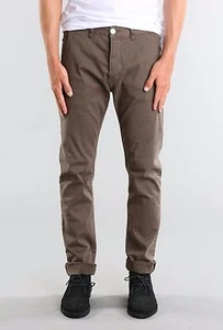 Rusty Indi Slims Herren Slouch Rise Narrow Leg Flipside Hose Gravel Größe W34 - Bild 1 von 2