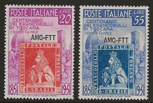 1951 Trieste A (AMG-FTT) - Centenario primo francobollo di Toscana MH* - Picture 1 of 1