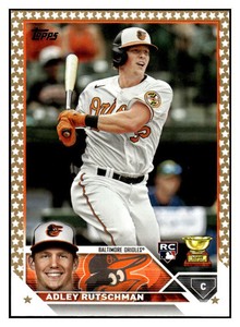 Adley Rutschman RC 2023 Topps Gold Star Parallel #250 ROOKIE MLB Oriole ID:78075