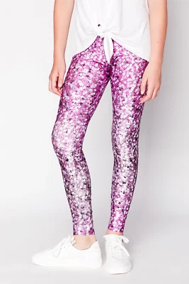 Leggings Terez Niñas Rosa Confeti Estrellas Rosa Talla 14 Foto 1 de 2