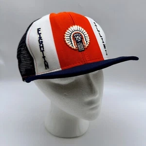 Vintage 80s Fighting Illini Chief Illiwek AJD Lucky Stripes Trucker Hat - Bild 1 von 10