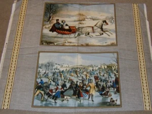 On Frozen Pond Craft Panel, Whistler Studios for Windham Fabrics, Cotton Fabric - Picture 1 of 3