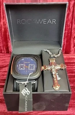 New Men’s ROCAWEAR Watch & CROSS  RM5827B733-273 COMBO RET $85 BOX  - Image 1 of 4