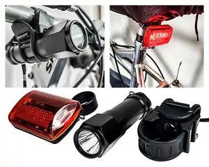 Bicicleta con clip trasero delantero de montaje blanco y rojo luz LED de seguridad bicicleta de carretera de montaña - Imagen 1 de 9