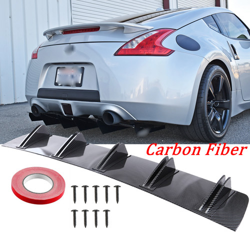 For Toyota Corolla Rear Diffuser Shark Fins Bumper Lip Splitter Spoiler GlossyUS