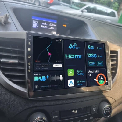 Autoradio DAB+4G+HDMI Android 14 Carplay Für Honda CRV CR-V 2012-2016 GPS Navi - Bild 1 von 4