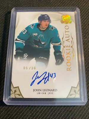 2020-21 John Leonard 175 Rookie Auto Gold #/36 The Cup San Jose Sharks - Image 1 of 3