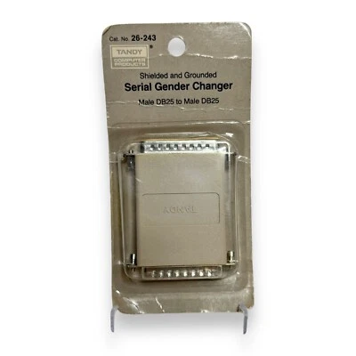 New Tandy Radio Shack 26-243 Serial Gender Changer Male DB25 to Male DB25#b-22 - Image 1 of 2