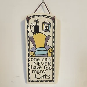 Spooner Creek Michael Macone Clay Wall Hanging Tile Never Too Many Cats - Picture 1 of 6