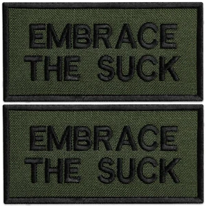 2 Stück Embrace The Suck Patch Set, bestickte Klettaufnäher - Bild 1 von 9