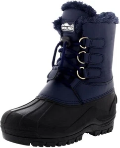 Polar Unisex Kids Pull On  Nylon Muck Duck Boots, Navy, sz 3M - Picture 1 of 13