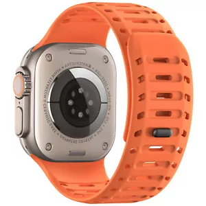 For iWatch Ultra 2 Series 10 9 8 7 SE 6 44/45/49mm Silicone Magnetic Sport Band - Picture 1 of 28
