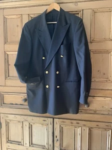 Blazer doppiopetto Hugo Boss nero bottoni oro lungo 40 - Foto 1 di 12