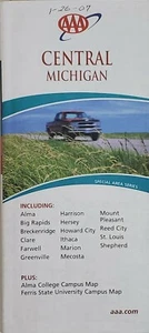Road Map Central Michigan 2006 2008 College Campus Big Rapids Mount Pleasant - Picture 1 of 4