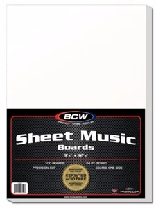 BCW Notentafeln 9-1/4" x 12-1/8" (12 EINZELTAFELN) säurefrei 1-BBSM - Bild 1 von 2