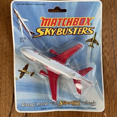 Vintage 1972  Matchbox Skybuster SB 13 DC10 Swissair Original Bubble Pack Unopen - Image 1 of 2