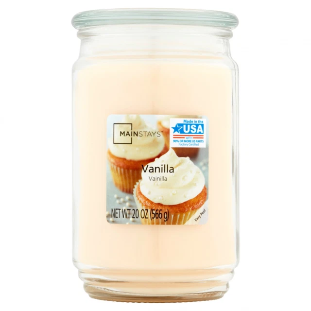 Mainstays Vanilla Large Glass Jar Candle - 20 oz (4220576)