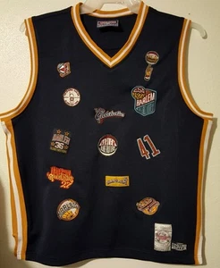 Harlem Globetrotters PRE-OWNED Size XL FUBU Limit  Edition LOGOS Platinum Jersey - Picture 1 of 8
