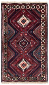 Yalameh Hand-Knotted 53 1/2x31 1/2in-Nomadic, Oriental, Rug, Carpet, - Picture 1 of 11