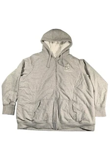 Walt Disney World Mickey Gray Jacket Fleece Sherpa Lined Full Zip Hoodie 1X - Picture 1 of 16