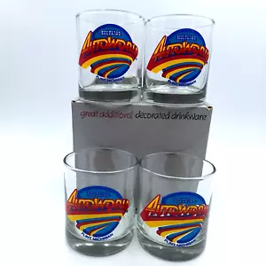 NOS Six Flags AUTOWORLD Rock Glasses Set of 4 Indiana Glass 14oz New In Box - Picture 1 of 19