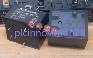 5 PCS NEW Ronway RWG7T-DC12V-HS 30A 4-pin DC12V relay - Picture 1 of 2