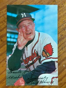 Scarce Clean 1955-60 Bill and Bob Braves Postcards (PC741) Fred Haney - Picture 1 of 3