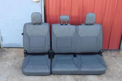 2021 FORD PICKUP F150 CREW REAR SECOND ROW SEAT COMPLETE GRAY CLOTH OEM Foto 1 de 4