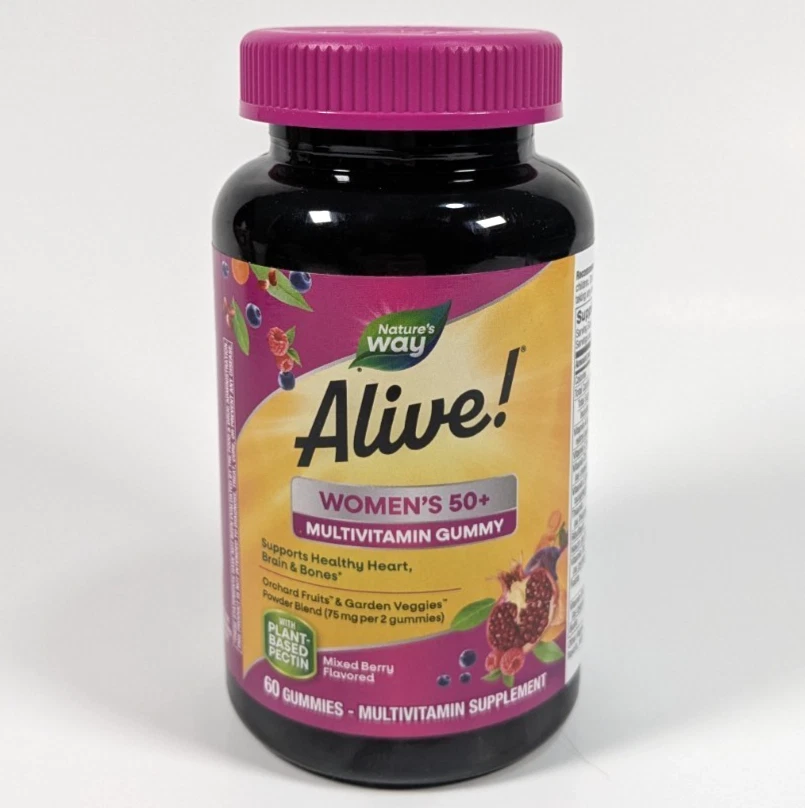 Nature's Way Alive! Mujer 50+ Gomitas Multivitamínicas 60 Ct Exp 03/26+ Suplemento Foto 1 de 3