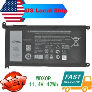 42Wh WDX0R Battery for Inspiron 15 5000 7000 Series Latitude 3189 3580 P66F P58F - Picture 1 of 4
