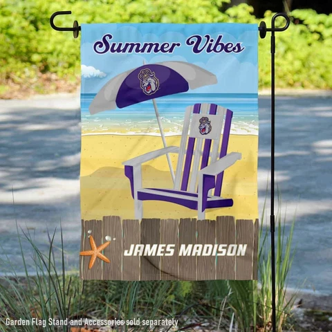 James Madison Dukes Summer Season Vibes Garden Flag and Yard Banner Cover