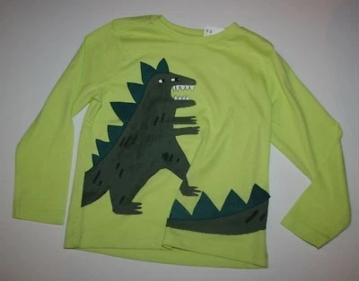 Nuevo Top Gymboree Niños 2T Verde Dinosaurio 3D Pico Cola Suave Tejido Amarillo Foto 1 de 2