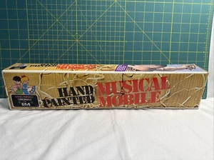 VINTAGE HAND PAINTED WOODEN MOTHER GOOSE CRIB MOBILE - IRMI - BOX - Picture 1 of 9