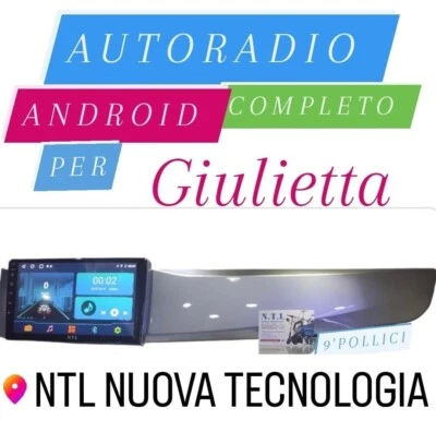 ANDROID autoradio COMPLETO DI MASCHERI Alfa Romeo Giulietta  9 POLLICI  CarPlay - Immagine 1 di 4
