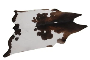 New Cowhide Rugs Area Cow Skin Leather 13.44 sq.feet (45"x43") Cow hide M1115 - Picture 1 of 3
