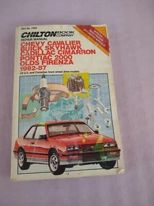 1982 - 87 Chilton Repair Manual Cavalier, Skyhawk, Cimarron, Firenza, 2000 - Bild 1 von 9