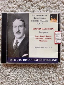 Archivio Della Romanza Da Salotto Vol 3 Mattia Battistini 1999 Opera CD IDIS 322 - Picture 1 of 3