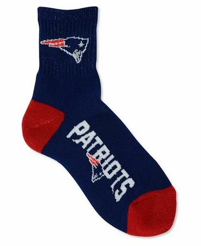 New England Patriots NFL 501 Large Short Crew Socks Team Colors Fits 10-13 Gift Cover