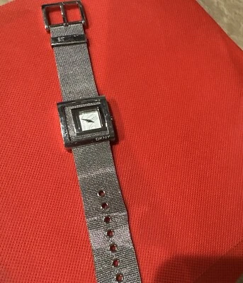 *Working* DKNY Double Square Watch Stainless Steel Silver Mesh Fancy Bracelet - Image 1 of 4