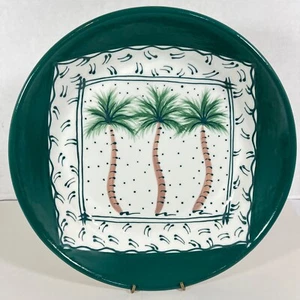 Banana Patch Studio Kauai Hawaii Art Pottery Large 12.5” Bowl Palm Trees - Picture 1 of 8