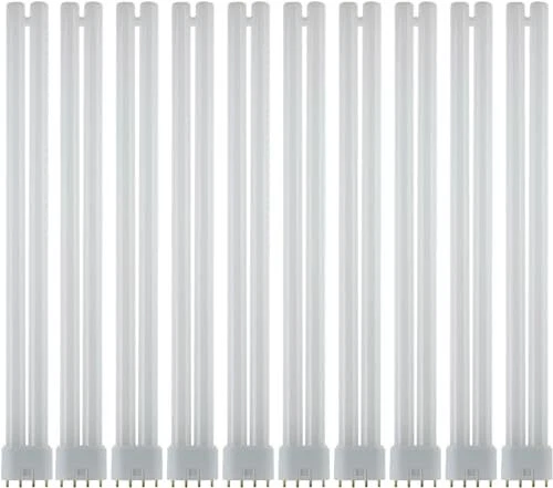 10Pack 16" Twin Tube Fluorescent Light Bulb - 3000K, 36W, 2900LM, 4-Pin 2G11 - Image 1 of 1